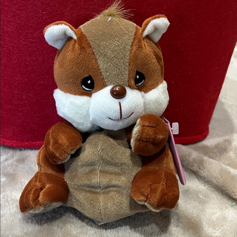Adorable Brown and Tan Plush Chipmunk Toy